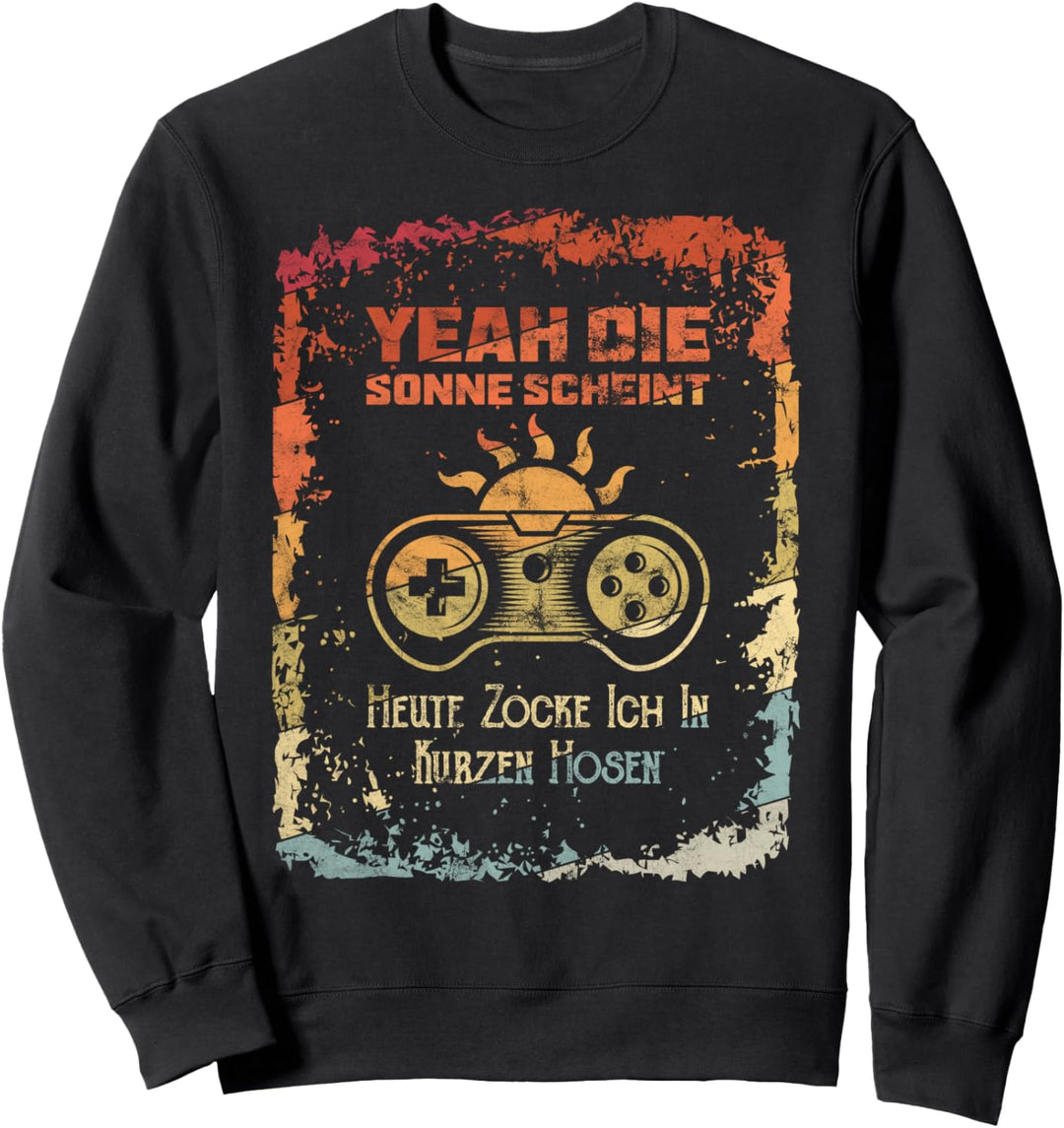 Gamer Gaming Zocken Kurze Hosen Videospiele Geschenk Idee Sweatshirt