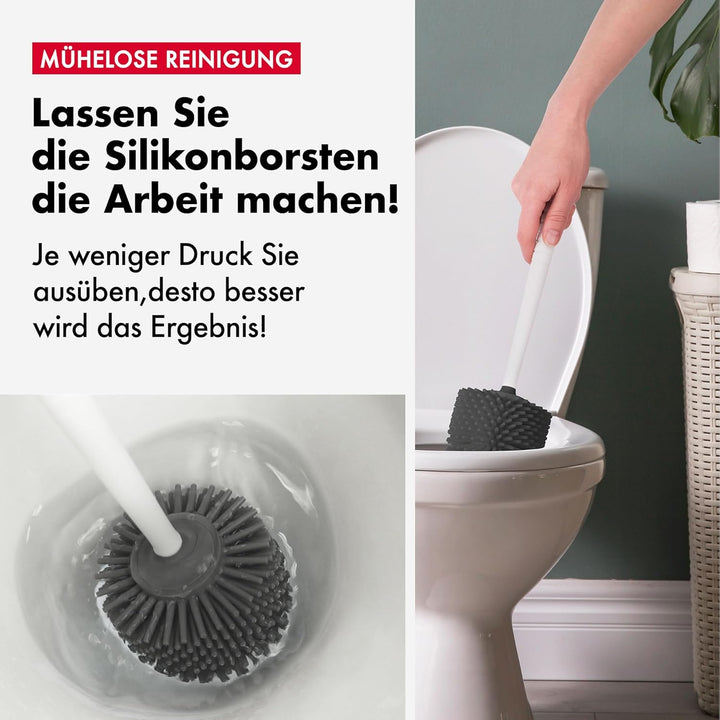 Tyroler Bright Tools Toilettenbürste antibakterielle WC-Bürste (Weiss), Weiss
