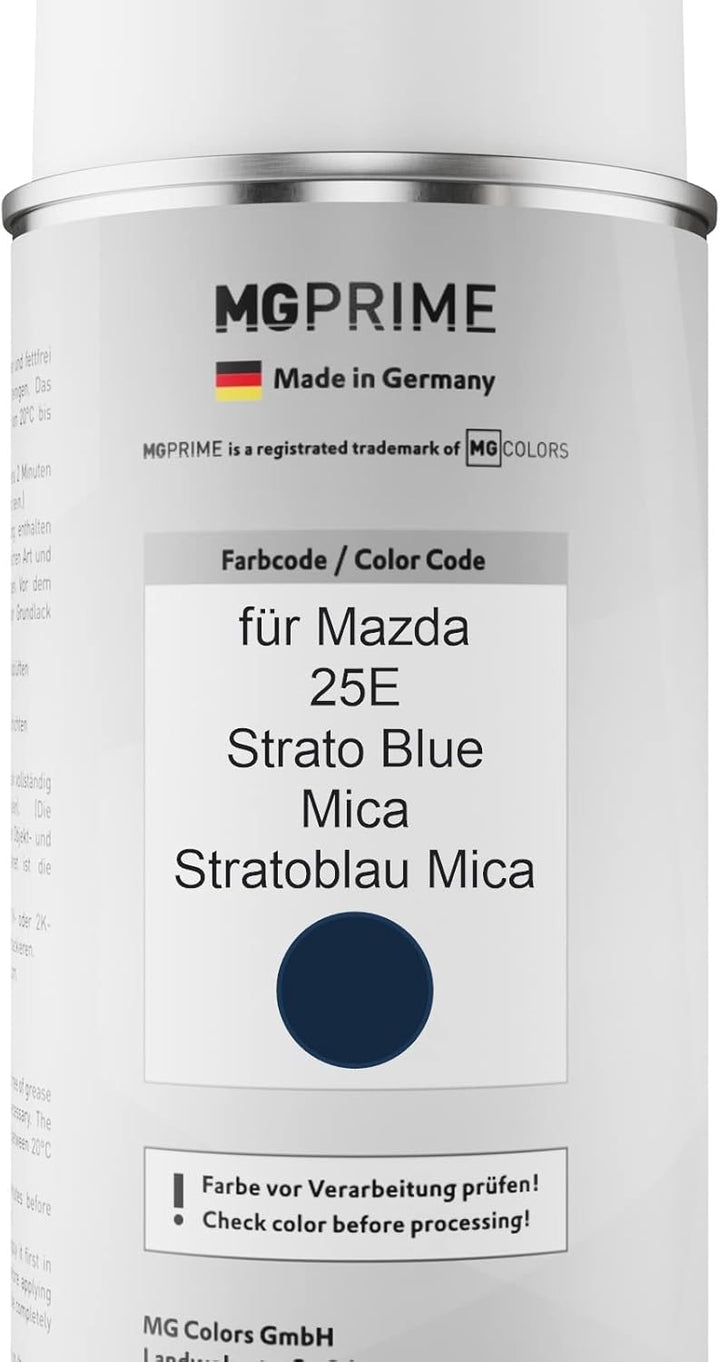MG PRIME Autolack Sprühdosen Set für Mazda 25E Strato Blue Mica/Stratoblau Mica Basislack Klarlack S