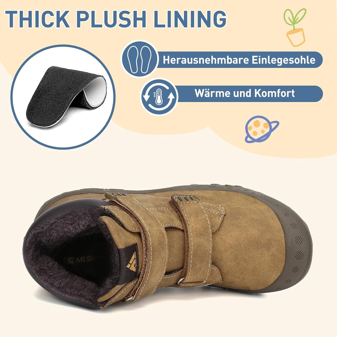 Mishansha Kinder Winterschuhe Mädchen Winterstiefel Warm Schneestiefel Gefüttert Boots Wasserdicht 2