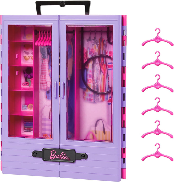 Barbie Kleiderschrank, Ultimate Closet, zum Organisieren von Barbie Kleidung und Accessoires, inkl.