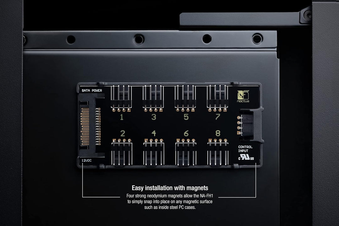 Noctua NA-FH1, 8-Kanal Lüfter-Hub für bis zu acht 12V- oder 5V-basierte 4-Pin PWM oder 3-Pin Lüfter