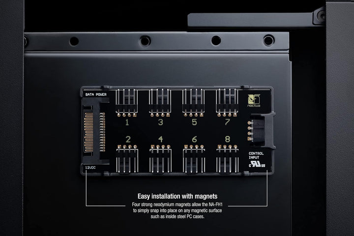 Noctua NA-FH1, 8-Kanal Lüfter-Hub für bis zu acht 12V- oder 5V-basierte 4-Pin PWM oder 3-Pin Lüfter