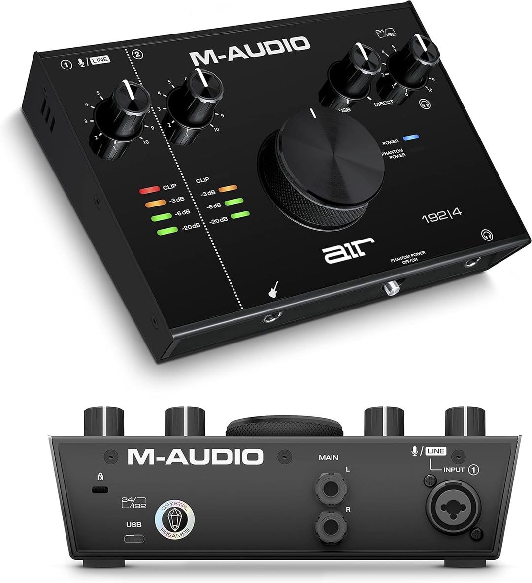 Behringer 50USB-Studio Monitor (Paar) & M-Audio AIR 192 | 4-2-in-2-out-USB-Audio-Interface mit ProTo