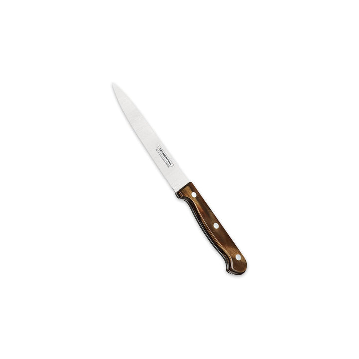 Tramontina Fleischmesser, 15 cm, Edelstahl, Holzgriff, spülmaschinenfest, 29810/268, Braun, Fleischm