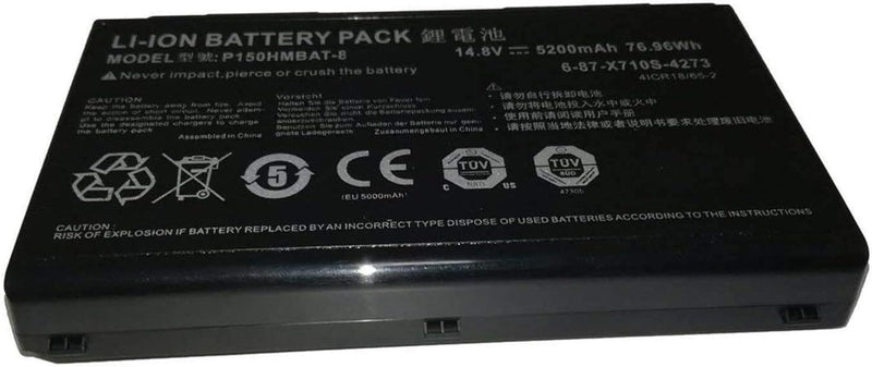 WYGUO P150HMBAT-8 X710S Laptop Batterie Ersatz für CLevo 6-87-X710S-4271 6-87-X710S-4272 6-87-X710S-