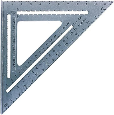 Swanson Tool Speed Square S0101 Geo-Dreieck mit Anschlagwinkel, 7" & 12" (inches) Combo 7" & 12" (in