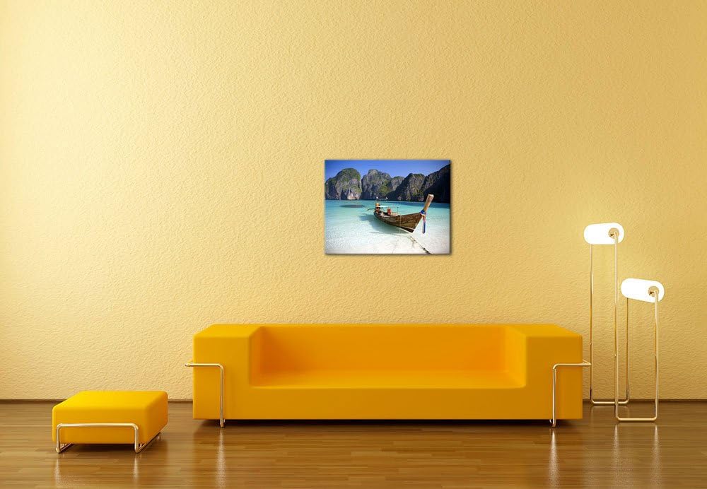 Bilderdepot24 Bild auf Leinwand | Maya Bay, Koh Phi Phi Ley - Thailand in 60x50 cm als Wandbild | Wa