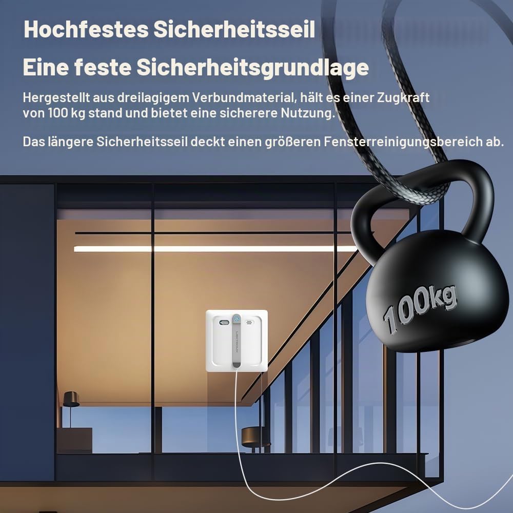 LIECTROUX Fensterputzroboter S9, 2 rotierende Bürsten, Sprühpumpe mit 6 Düsen, bürstenloser Motor, 9