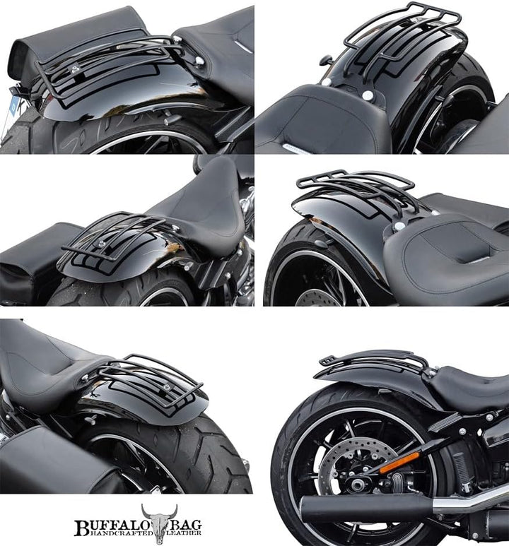 Gepäckträger für Softail Solositz für Cruiser passend für Harley Davidson Buffalo Bag.