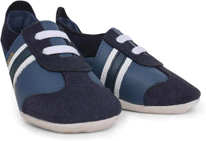 Bobux Jungen Mary Jane Schwarze TupfenSlipper Medium Sport Classic Cobalt, Medium Sport Classic Coba
