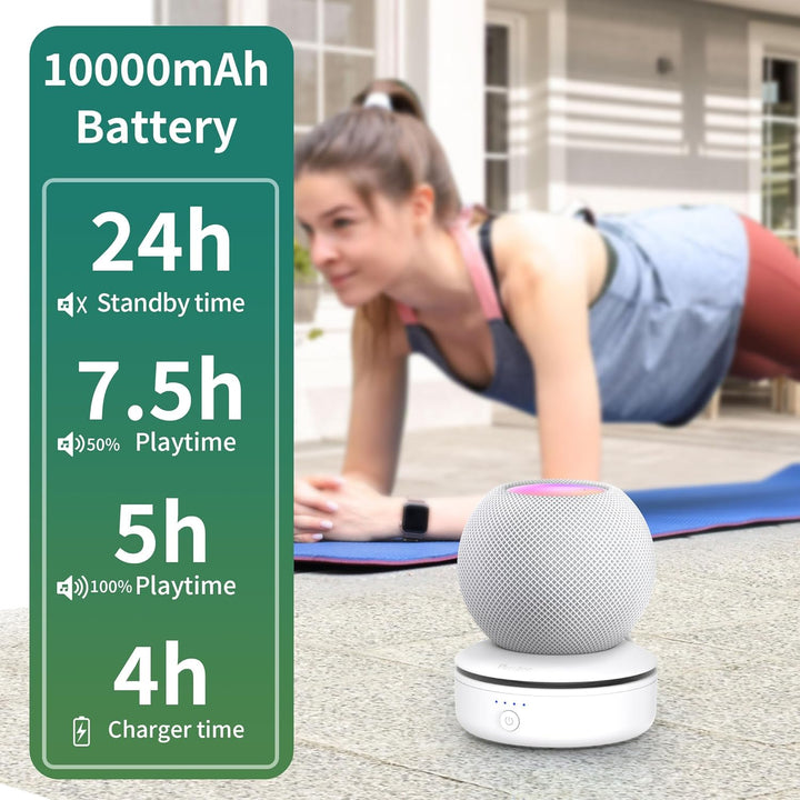 PlusAcc Akku Kompatibel mit HomePod Mini - Tragbare Ladestation Batterie Ständer Home Pod Mini Zubeh