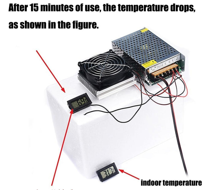 Lsgoodcare DC 12V DIY Thermoelektrisches Peltier-Kühlsystem Halbleiter-Kühler-Kühlkörper-Bausatz, 2