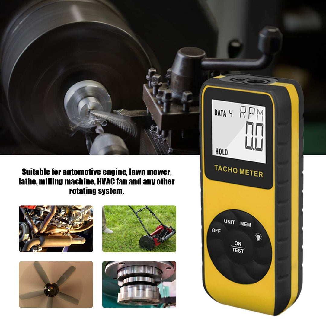 Foto-Drehzahlmesser Berührungslos 7,0-99.999 RPM Geschwindigkeitsmesser, Laser Automotive Tachometer