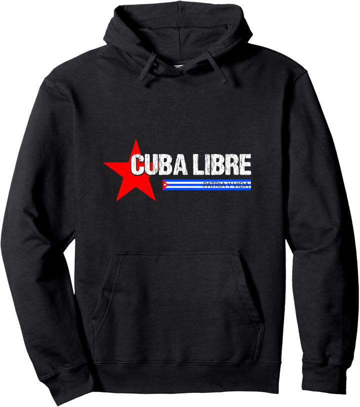 Patria Y Vida Cuban Flag Bandera Cubana Cuba Libre Pullover Hoodie
