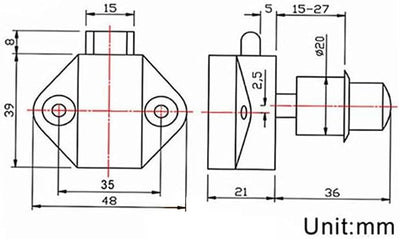 10 Stück Push Button Catch Door Lock Verriegelung Türschloss 15-20mm Keyless Metall Push Button Lock