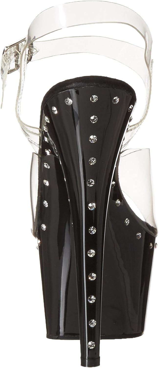 Pleaser ADORE-708LS CLR/Blk UK 4 (EU 37)
