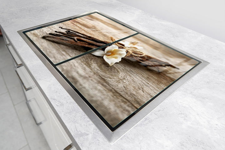 TMK ArtDeko Herdabdeckplatte 2 Teilig 30x52 + 40x52 cm - Spritzschutz Herdabdeckung – Herdschutz aus