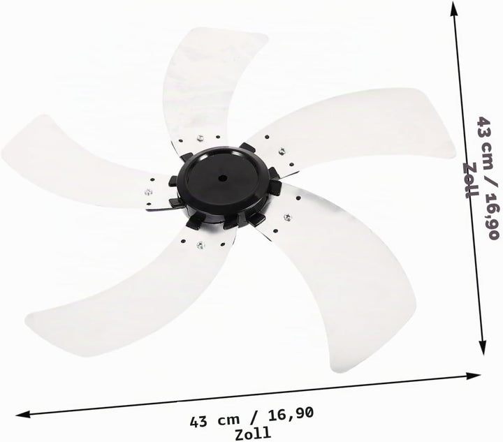 ULTECHNOVO Metalllüfterflügel für Standventilatoren Ventilatorersatzteile aus Installieren Reinigen