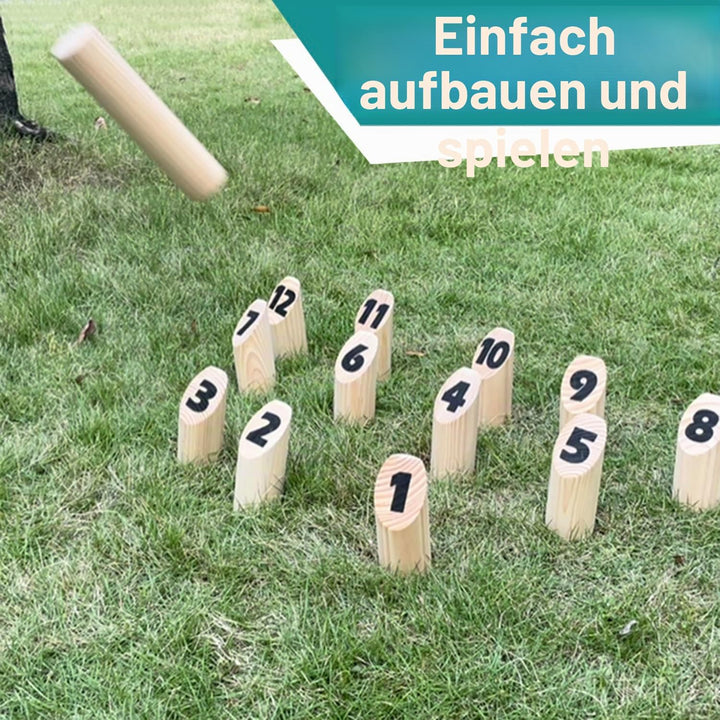 Nummerierte Blockwurfspiele Outdoor Holz Werfen Hof Spiel Stick Holz Spiel Set Tragbare Kisten, Trag