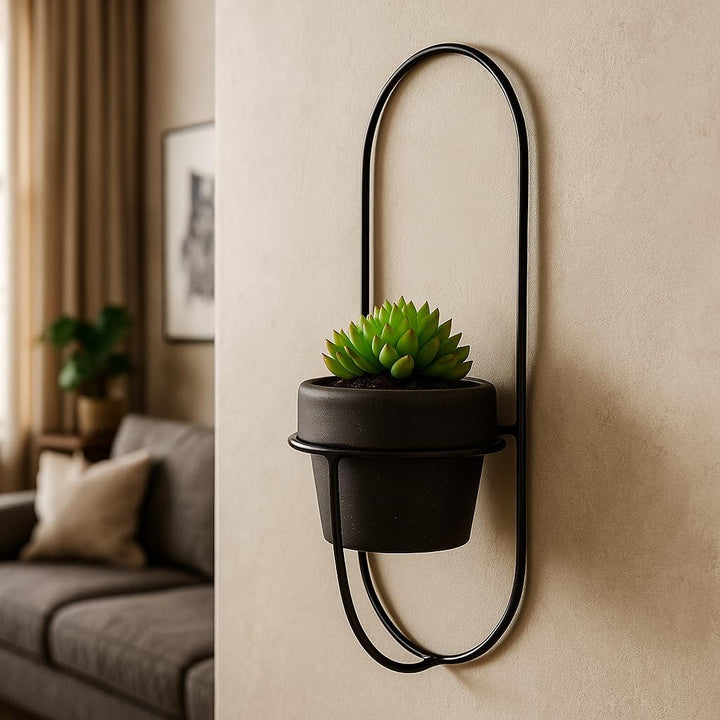 Pflanzregal Wand - Blumenhalter Hängend - aus Metall, Moderne Wand Deko für Wohnzimmer, Jugendzimmer