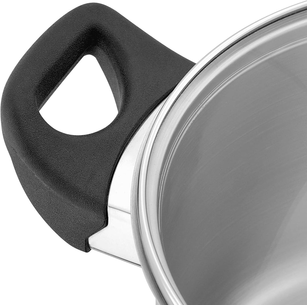 Judge Vista 18 cm Edelstahl Schmortopf – 1,8 l Kochtopf Induktion mit Zwei Kühl Bleibenden Griffen,