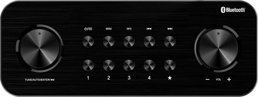 Kenwood CR-ST50DAB-B Stereo-Kompaktradio (DAB+, UKW, Bluetooth, Line-In, Kopfhöreranschluss, Weckfun