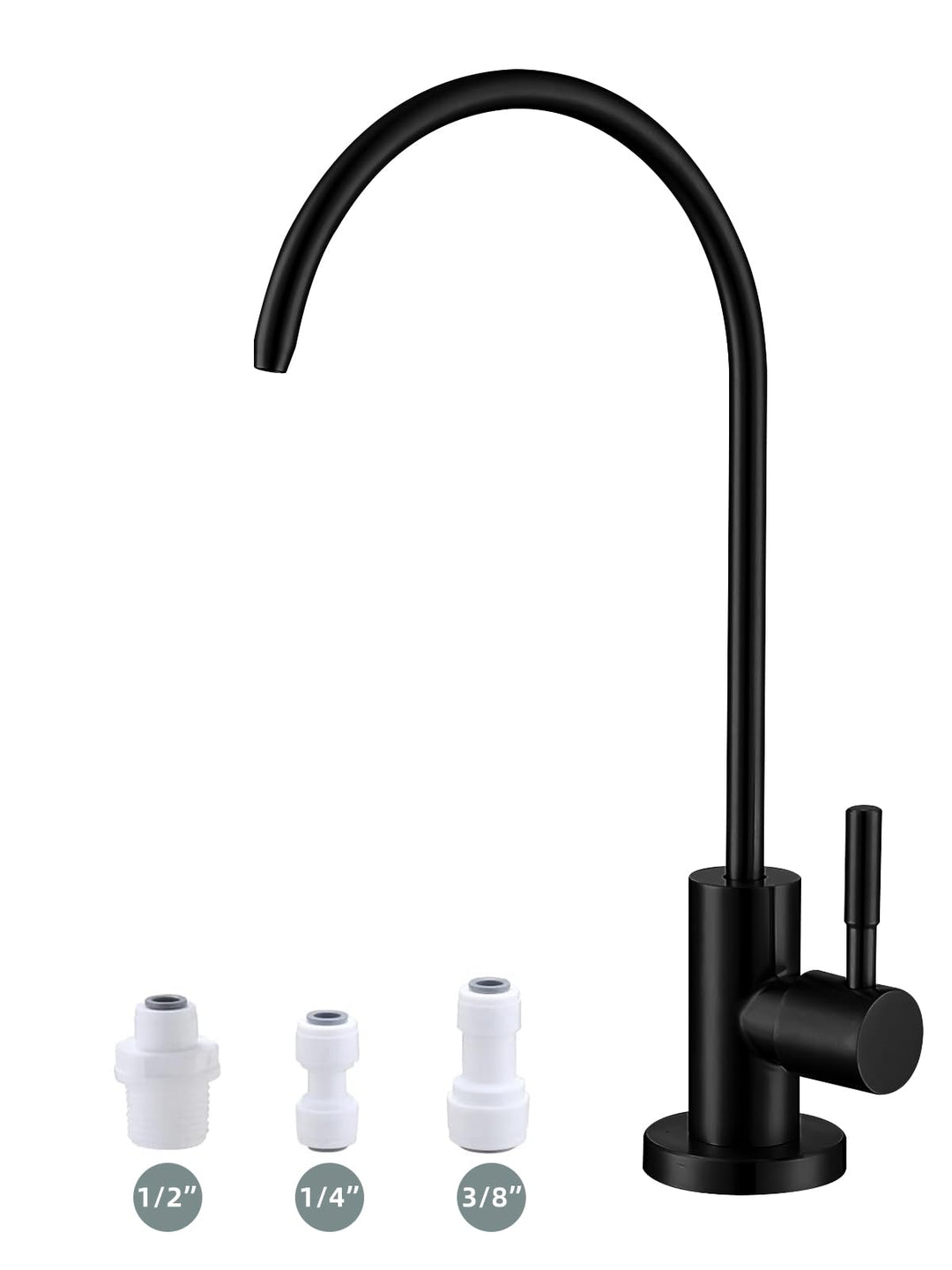 Trinkwasserhahn, mattschwarz, bleifreier Wasserfilter-Wasserhahn, Umkehrosmose-Wasserhahn für Küche,