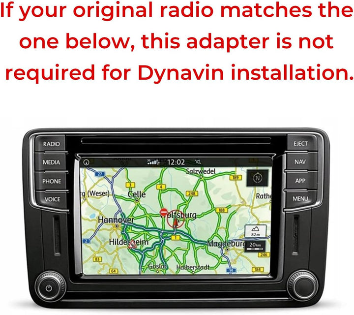 Dynavin OEM Rückfahrkamera Adapter D9 Plattform-Radio zur Beibehaltung der VW Kameras; DVN-VCR-A