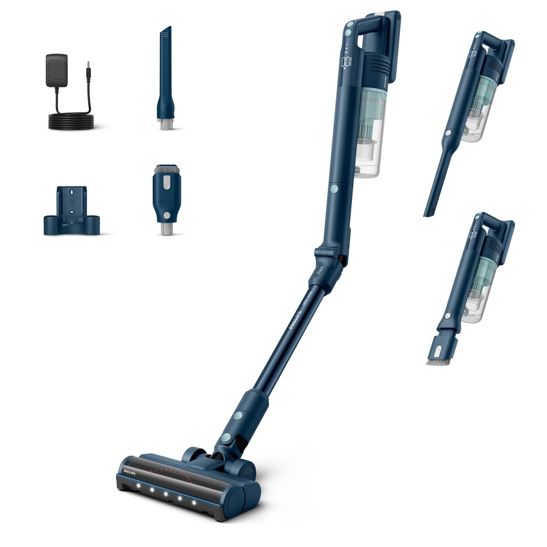 PHILIPS Akku-Staubsauger 5000-Serie Flex-it, Flexrohr, LED-Düse, Hartböden & Teppich, Fugendüse, 2-i