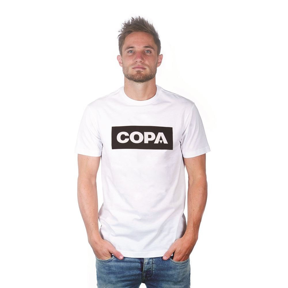 COPA Herren Box Logo T-Shirt mit Rundhalsausschnitt, weiss, M