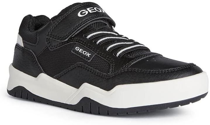 Geox Jungen J Perth Boy B Sneakers 31 EU Black White, 31 EU Black White