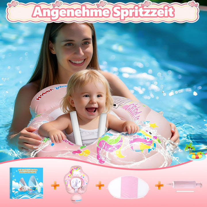 Schwimmsessel für Kinder mit Sonnendach - Schwimmdübel für Kleinkinder im Alter von 6-36 Monaten mit