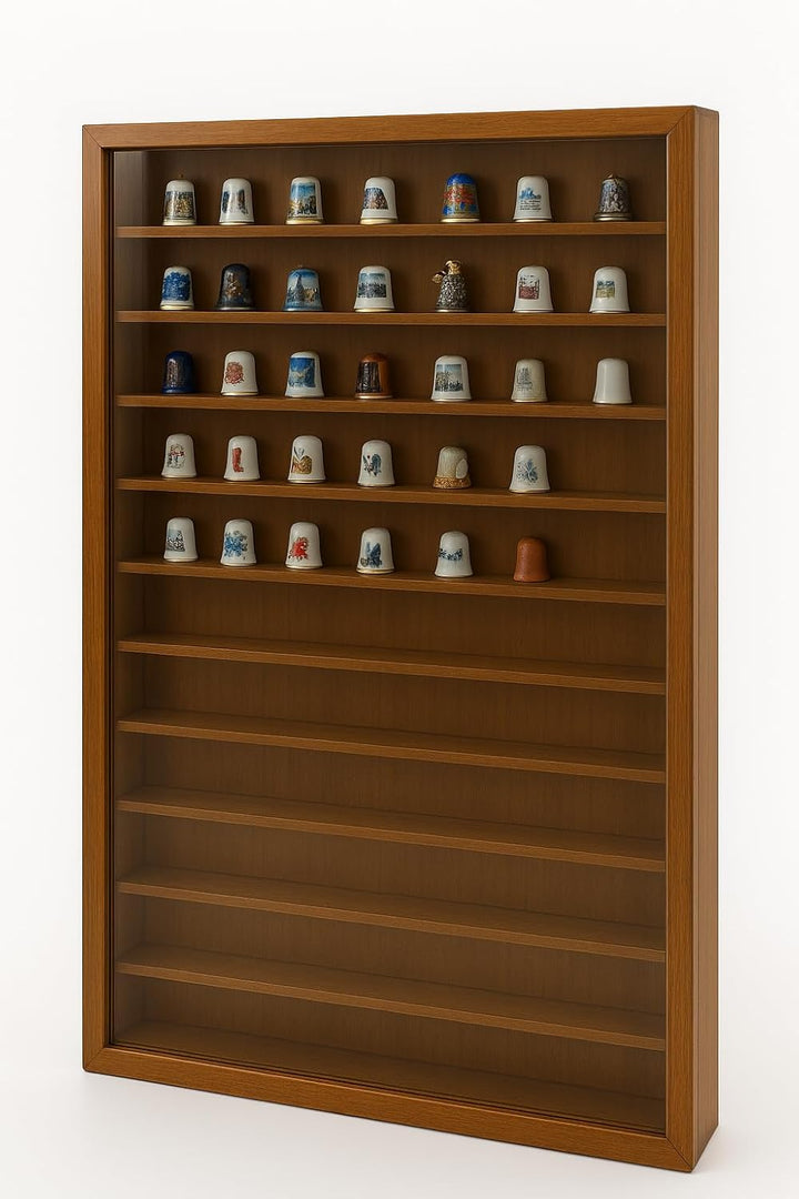 Vitrine Miniatur-Kollektionen, Eichenlack, Masse (B/T/T): 50 x 5 x 70 cm. 50*5*70 cms, 50*5*70 cms