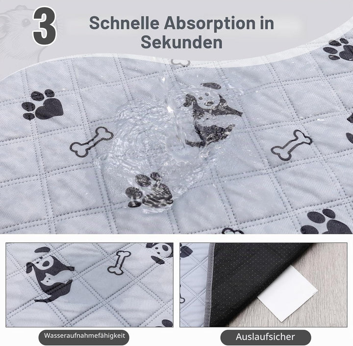 2 Stück PIPI Pads 142x70cm für Meerschweinchen, wasserdichte &amp; rutschfeste Unterlage mit 4 Lagen, su