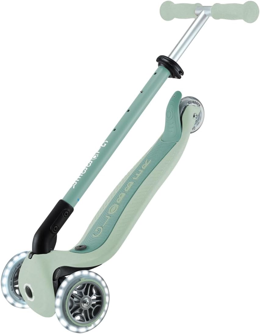 GLOBBER GO-UP Active Lights ECO 3in1 – Tretroller, Dreirad und Laufrad für Kinder – höhenverstellbar
