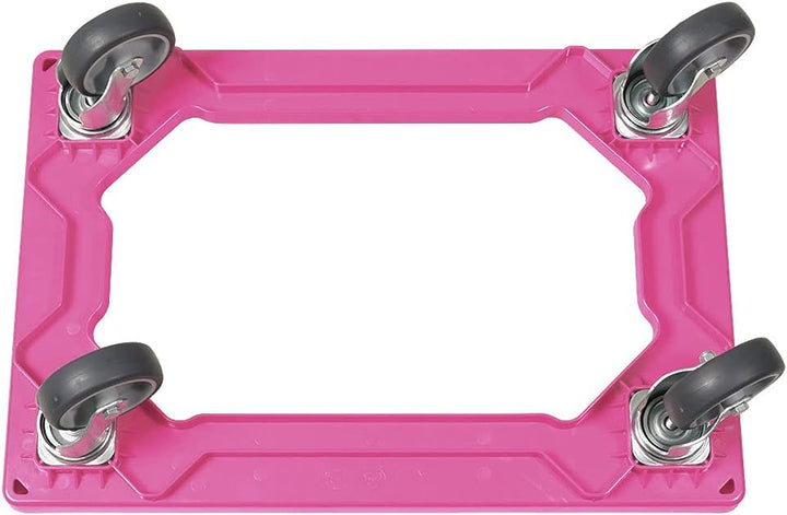BRB 6X Logistikroller/Transportroller für Kisten 600x400 mm, Tragkraft 250 kg (pink), Pink