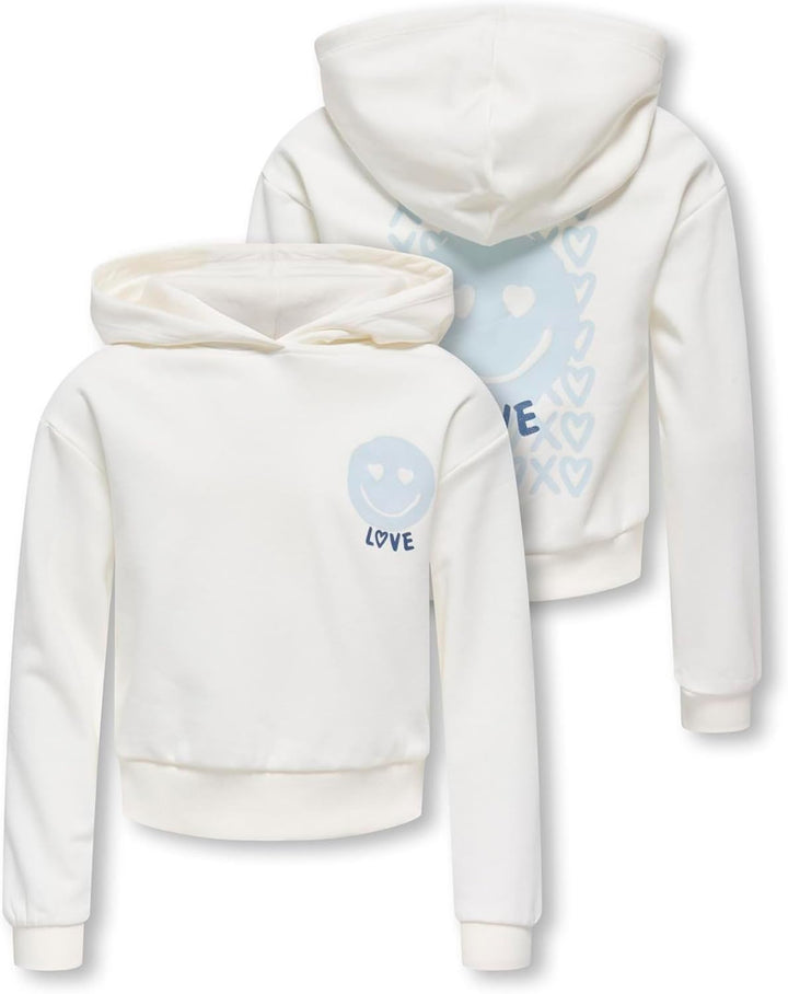 ONLY Kids Mädchen Hoodie Kapuzenpullover Sweatshirt mit Kapuze und grossem Rückenmotiv KOGCooper Lif