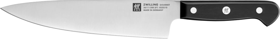 ZWILLING Gourmet Kochmesser, 20 cm, Rostfreier Spezialstahl, Ergonomischer Kunststoff-Griff, Schwarz