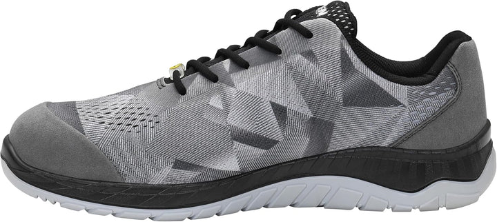 ELTEN Sicherheitsschuhe LANDON grey Low ESD S1, Herren, Textil, Stahlkappe, leicht, sportlich, Grau,