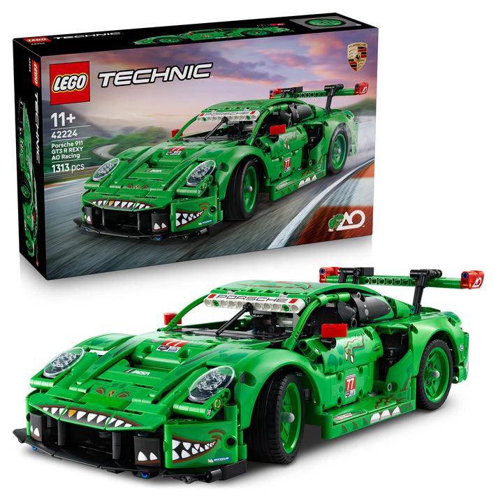 LEGO Technic Porsche 911 GT3 R Rexy AO Racing Rennwagen - Porsche Modellauto - Rennwagen zum Sammeln