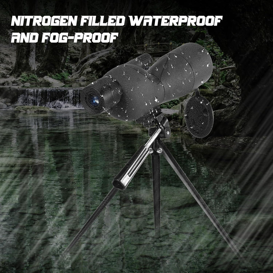 25-75X Spektive mit Stativ, Zoom Wasserdichtes BAK4 Prisma-Monokular-Teleskop für Vogelbeobachtung,