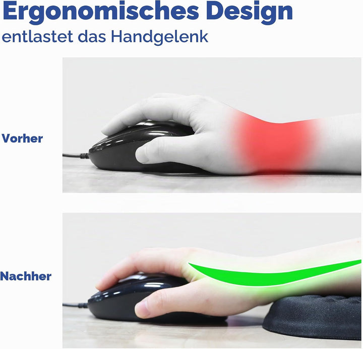 Gimars Wrist Rest Handgelenkauflage Ellbogenauflage Unterstützung für Tastatur und Maus, Memory-Foam