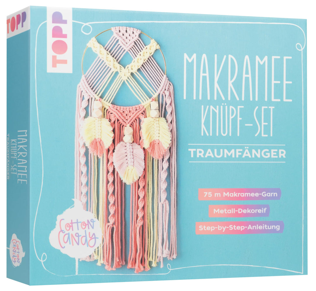Makramee Knüpf-Set: Traumfänger: Anleitung und Material für einen Makramee-Traumfänger in angesagten