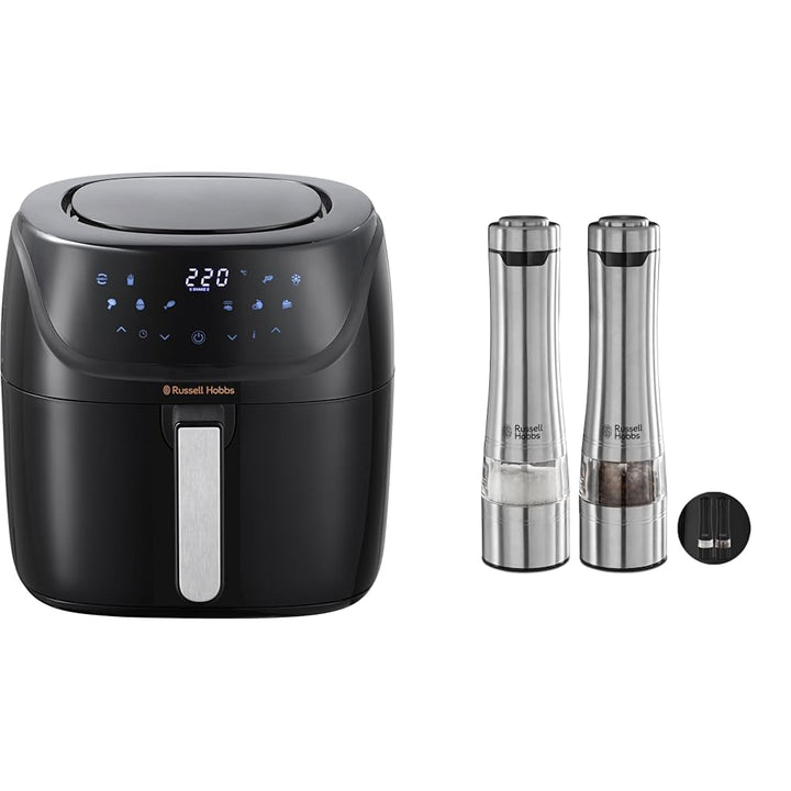 Bundle Set: Russell Hobbs Heissluftfritteuse XXL 8l [7 Kochfunktionen|10 Programme] AirFryer 27170-5