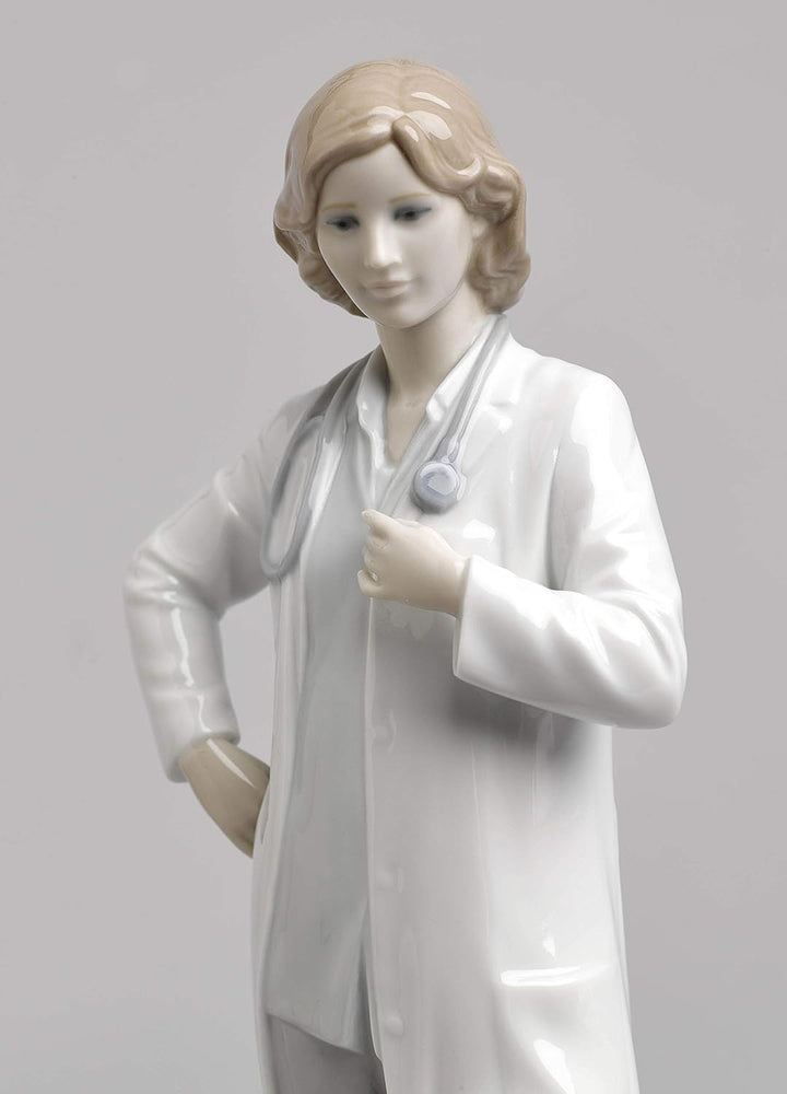 LLADRÓ Figur Ärztin. Arzt Doktor. Porzellan.