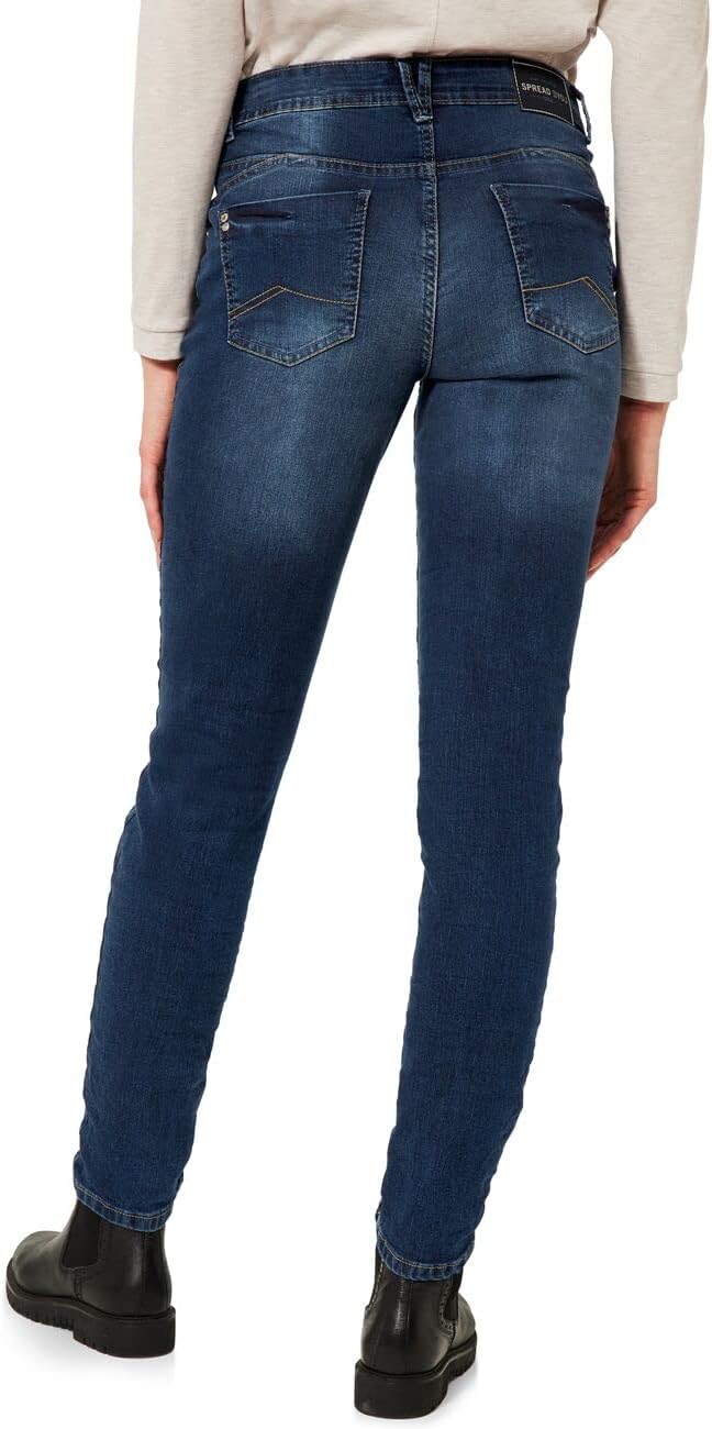 Cecil Damen Jeanshose Loose 27W / 30L Dark Blue Used Wash, 27W / 30L Dark Blue Used Wash