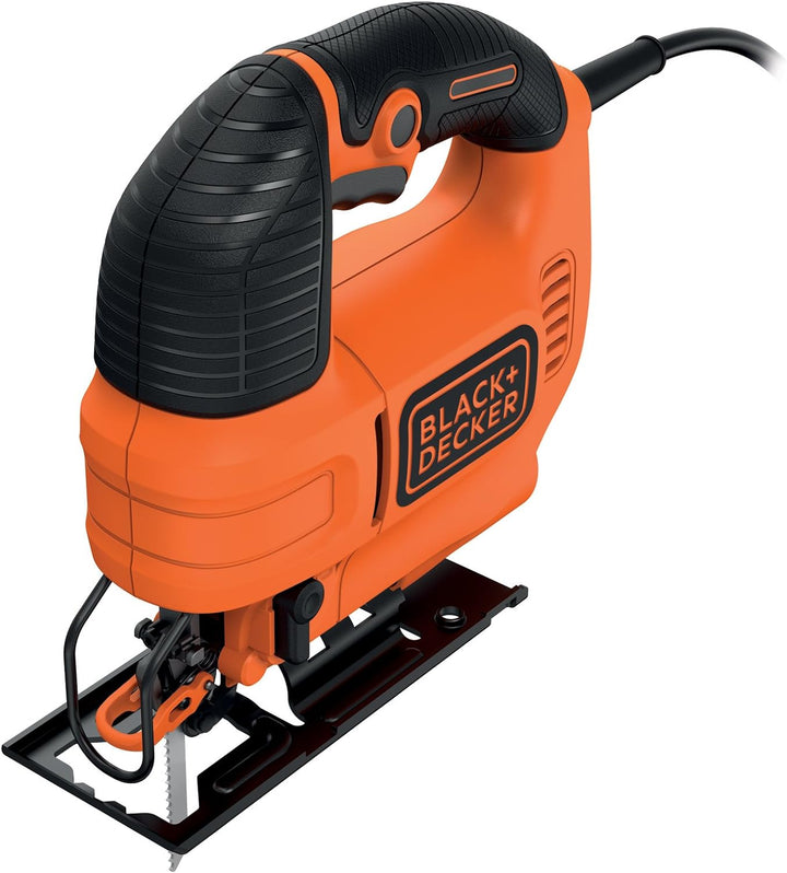 Black+Decker Stichsäge, Pendelhubsäge ( 520W, max. 70 mm Schnitttiefe, mit Softgriff, Sight-Line-Kan