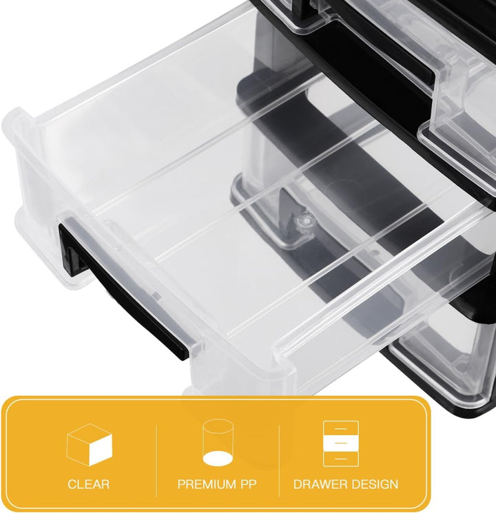 IMIKEYA Schreibtisch Organizer mit Schubladen - Klein Desk Schubladenbox Lagerung Schublade Multi-Sc