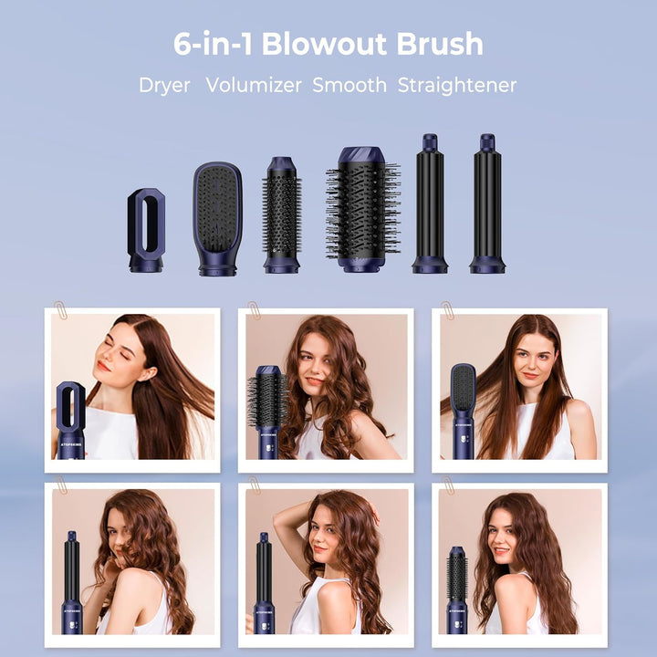 Atopskins Air styler 6 in 1 Hairstyler Haarstyler mit 1000W Haartrockner, Lockenstab, Warmluftbürste